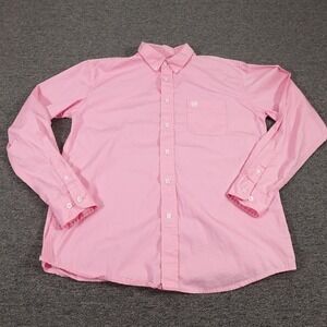 Cinch Shirt Youth XXL 16/18 Pink Long Sleeve Button Up Casual Western Collared